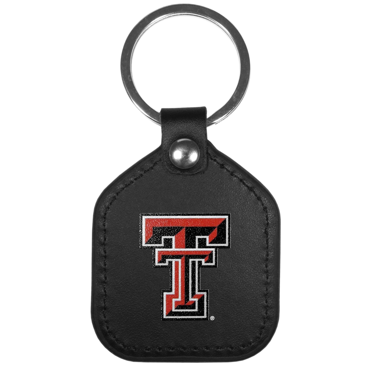 Siskiyou Sports CLKP30 NCAA Texas Tech Raiders Leather Square Key Chain