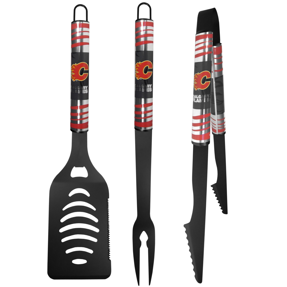 Picture of Siskiyou Sports H3BC60 NHL Calgary Flames Tailgater BBQ Set&#44; Black - 3 Piece
