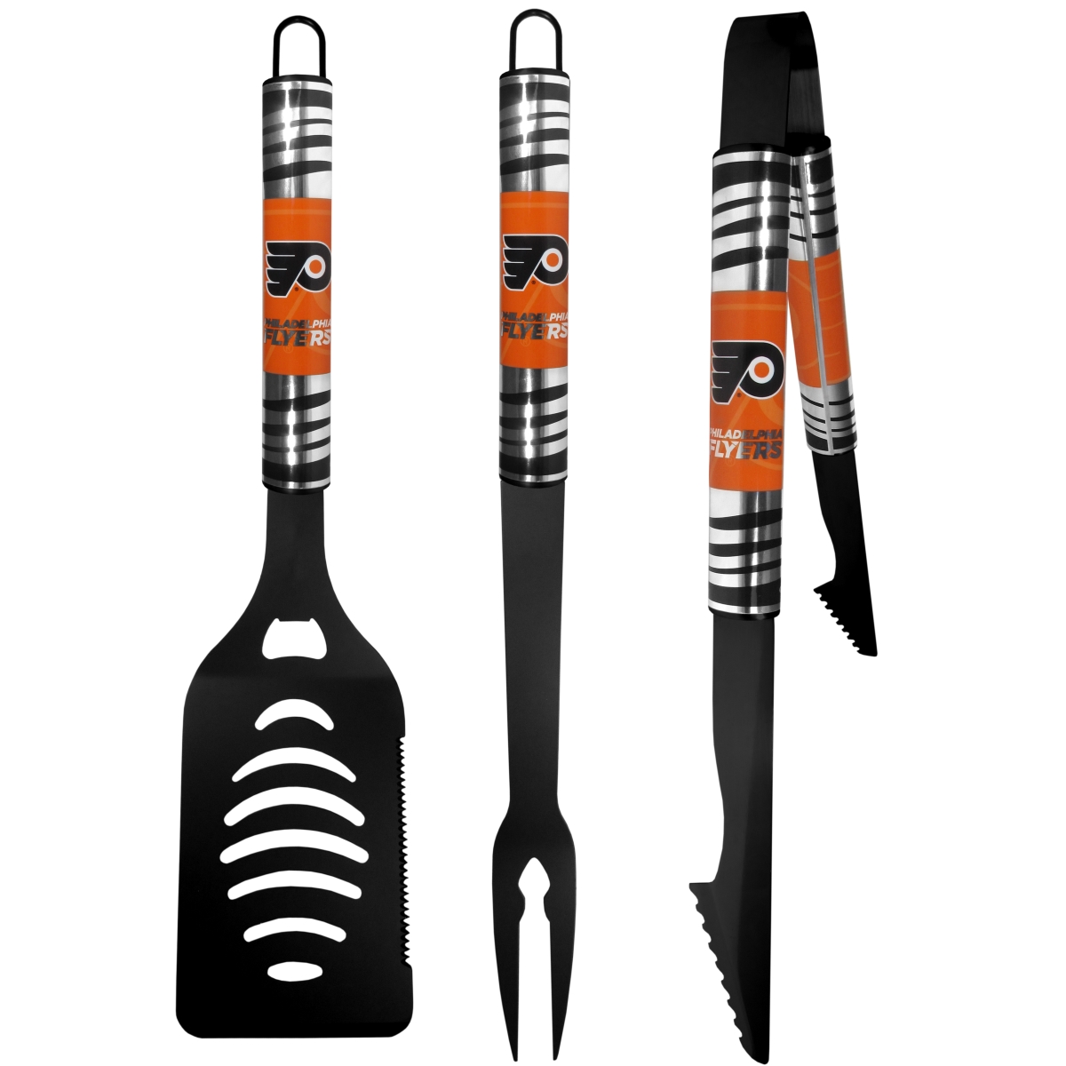 Picture of Siskiyou Sports H3BC65 NHL Philadelphia Flyers Tailgater BBQ Set&#44; Black - 3 Piece
