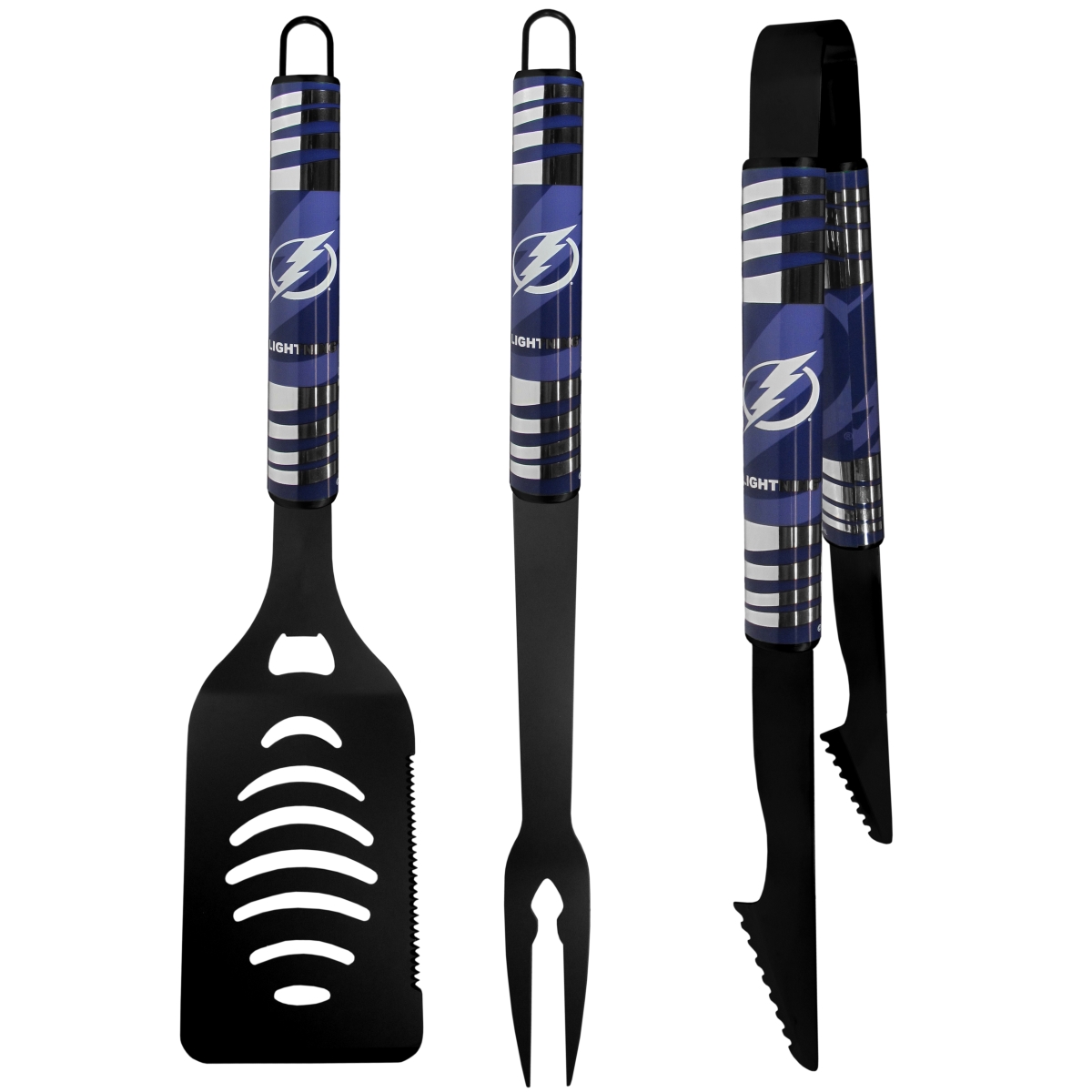 Picture of Siskiyou Sports H3BC80 NHL Tampa Bay Lightning Tailgater BBQ Set&#44; Black - 3 Piece