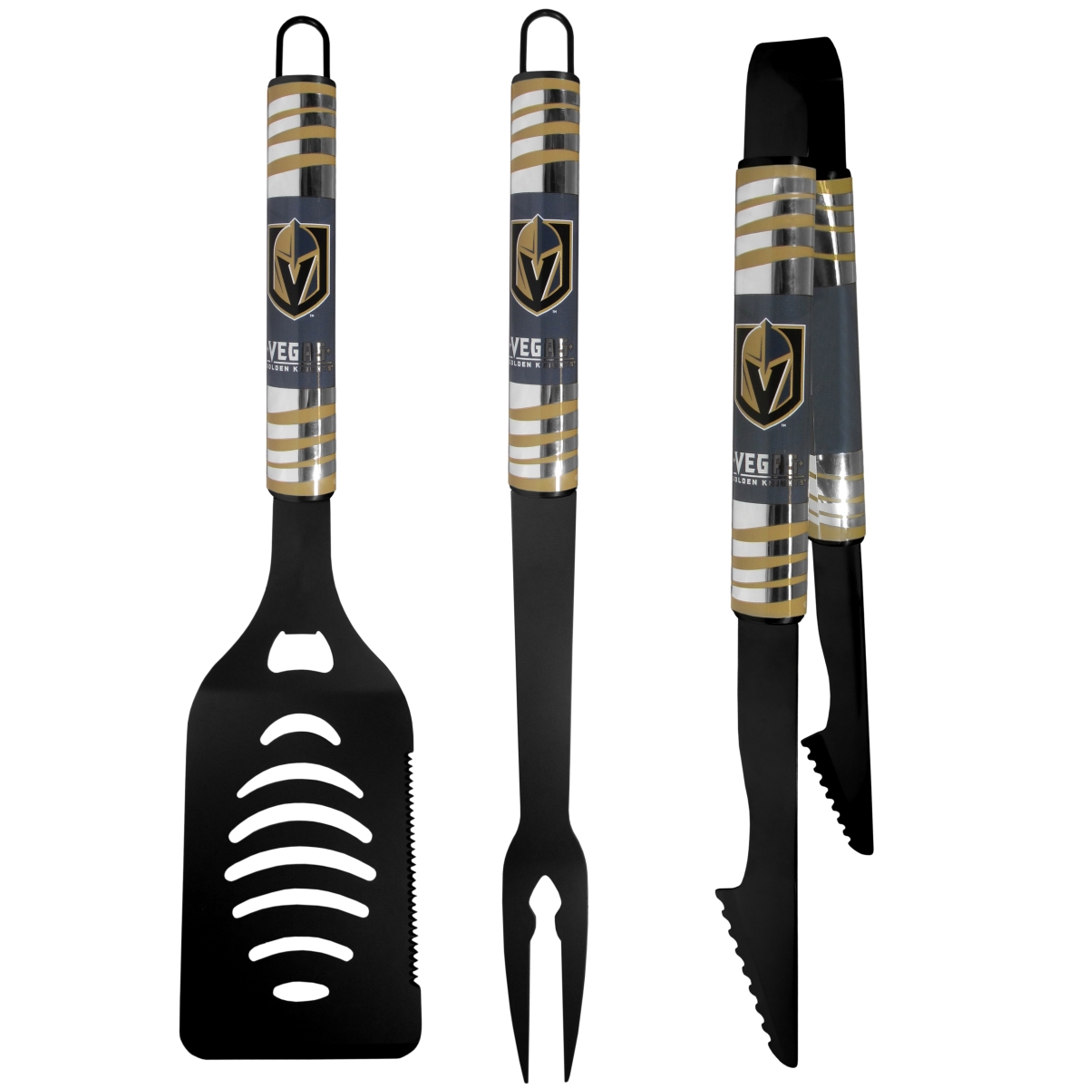 Picture of Siskiyou Sports H3BC165 NHL Vegas Golden Knights Tailgater BBQ Set&#44; Black - 3 Piece