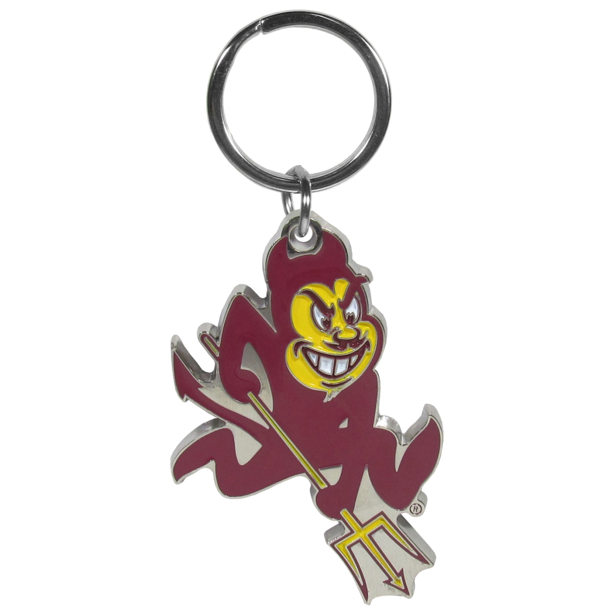 Arizona State Sun Devils Key Chain - Chrome - 3in. - Enameled Detail