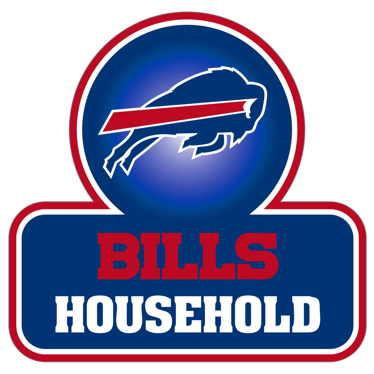 Siskiyou Sports FHHD015 NFL Buffalo Bills Household Auto Decal - One Size