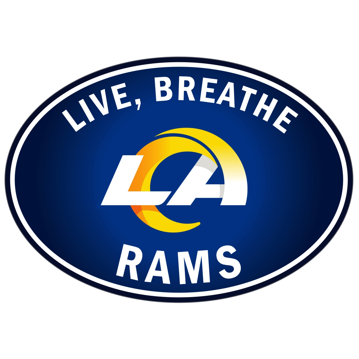 Siskiyou Sports FLBD130 NFL Los Angeles Rams Live-Breath Auto Decal - One Size