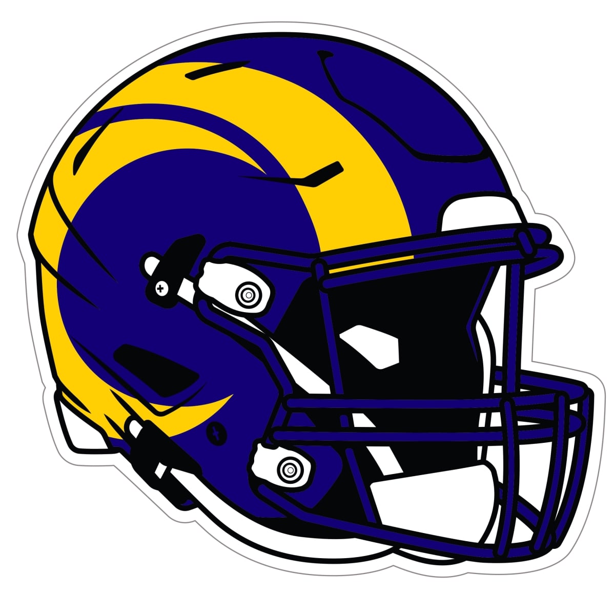 Siskiyou Sports FHMD130 NFL Los Angeles Rams Helmet Auto Decal - One Size