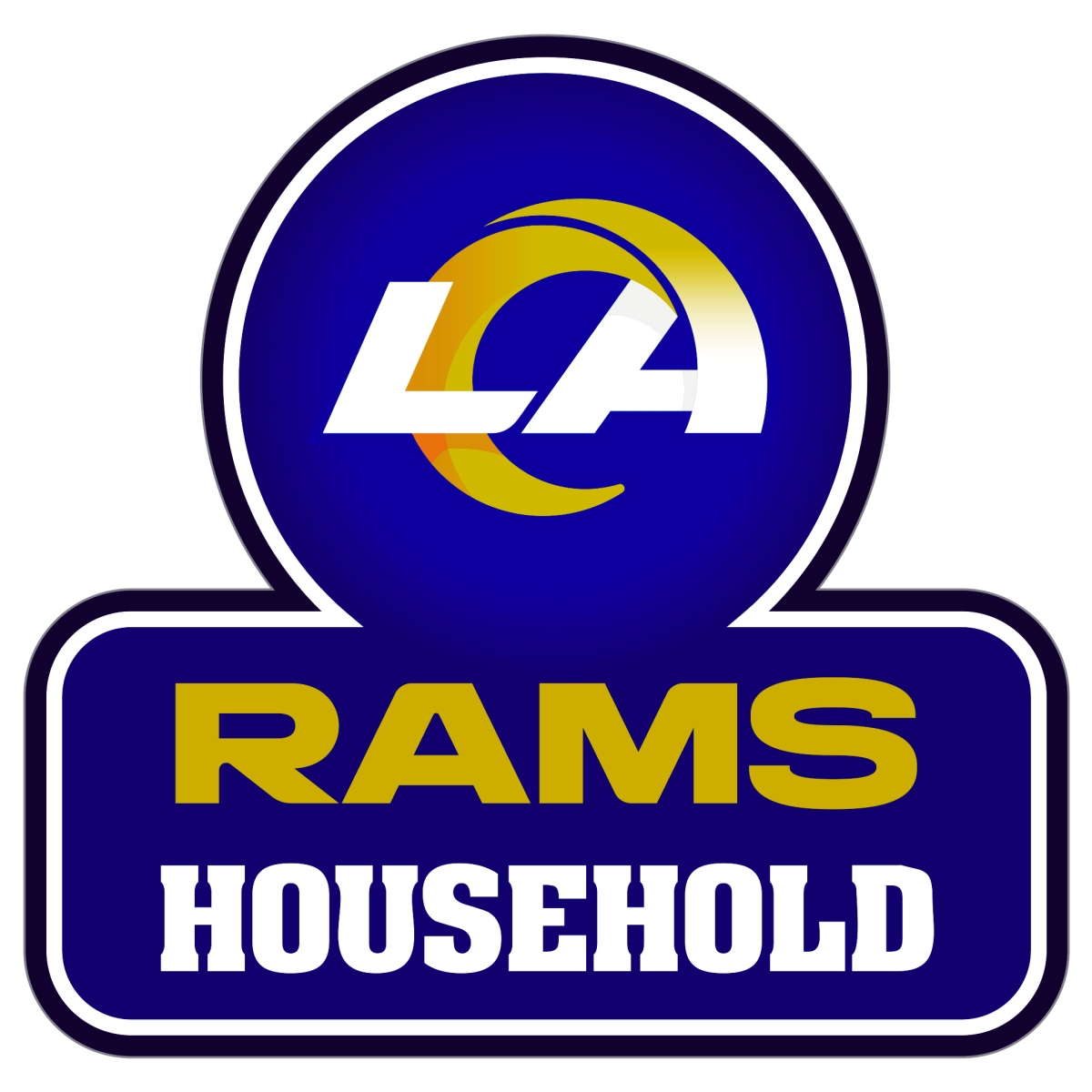Siskiyou Sports FHHD130 NFL Los Angeles Rams Household Auto Decal - One Size
