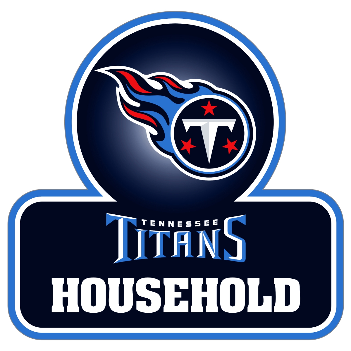 Siskiyou Sports FHHD185 NFL Tennessee Titans Household Auto Decal - One Size