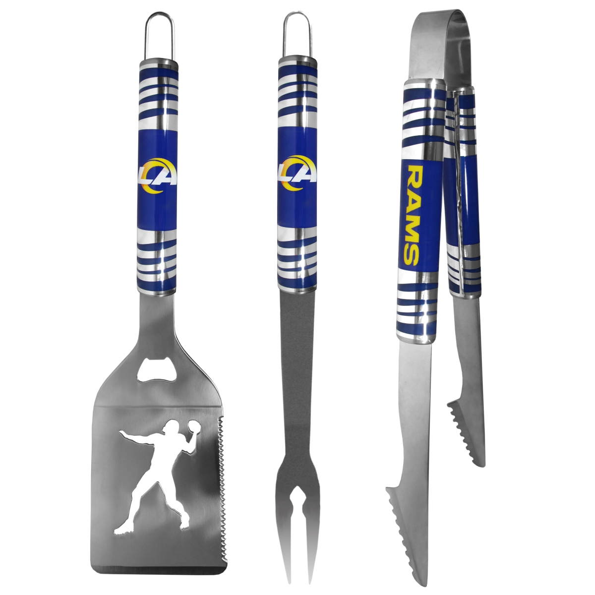 Siskiyou Sports F3QC130 NFL Los Angeles Rams Tailgater BBQ Tools - One Size - 3 Piece