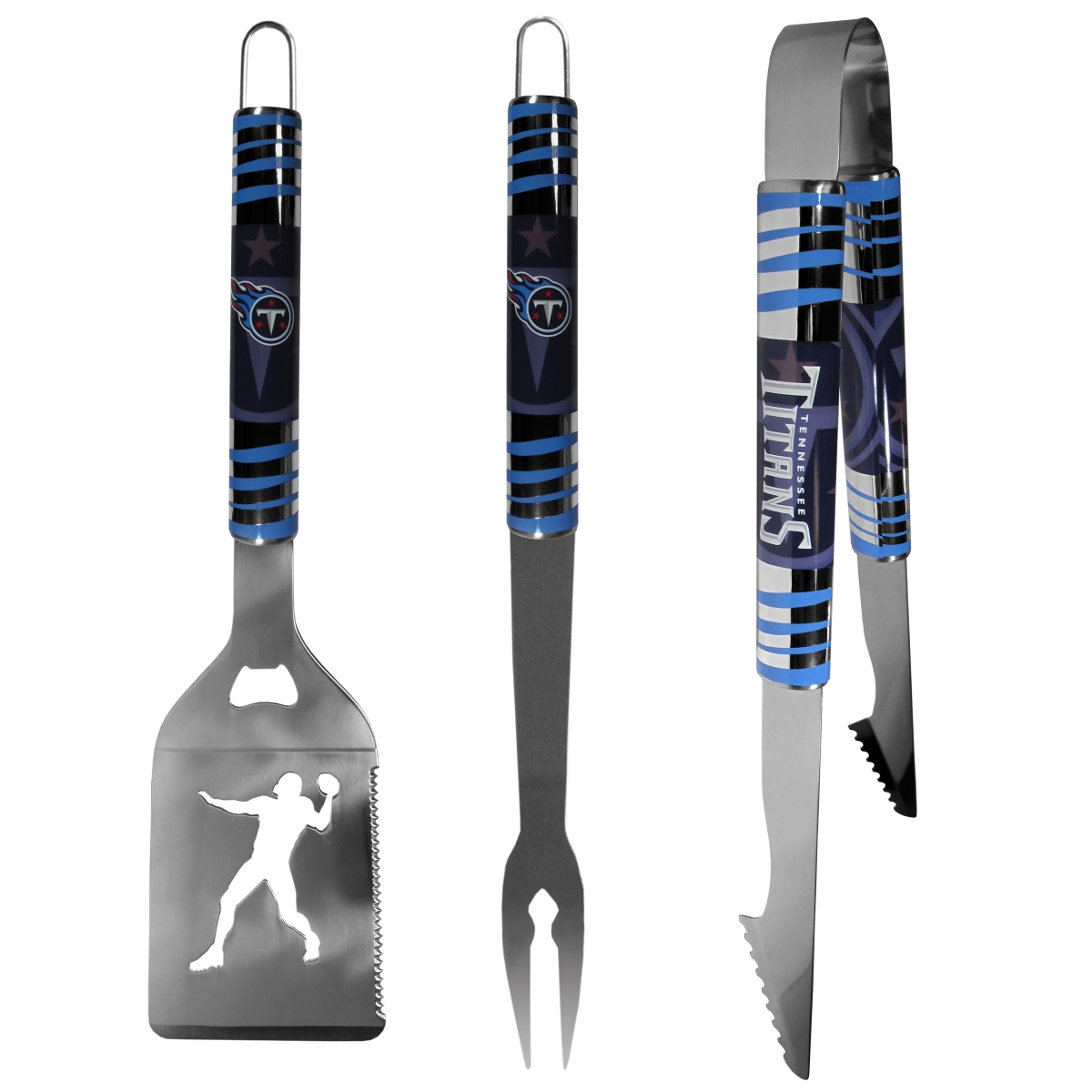 Siskiyou Sports F3QC185 NFL Tennessee Titans Tailgater BBQ Tools - One Size - 3 Piece