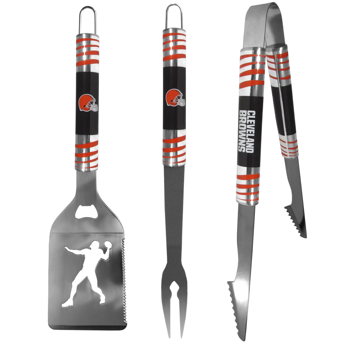 Siskiyou Sports F3QC025 NFL Cleveland Browns Tailgater BBQ Tools - One Size - 3 Piece