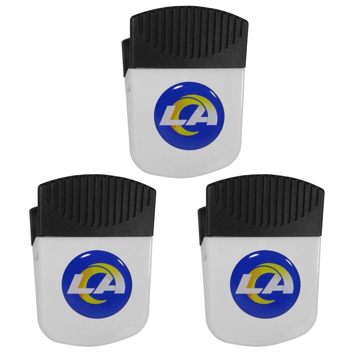 Siskiyou Sports 3FRMC130 NFL Los Angeles Rams Chip Clip Magnet with Bottle Opener - Pack of 3
