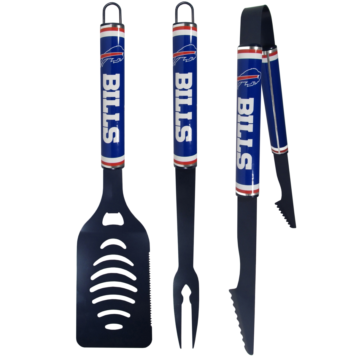 Siskiyou Sports F3LC015 Unisex NFL Buffalo Bills 3 Piece Color BBQ Tools - One Size