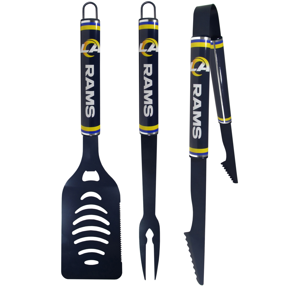 Siskiyou Sports F3LC130 Unisex NFL Los Angeles Rams 3 Piece Color BBQ Tools - One Size