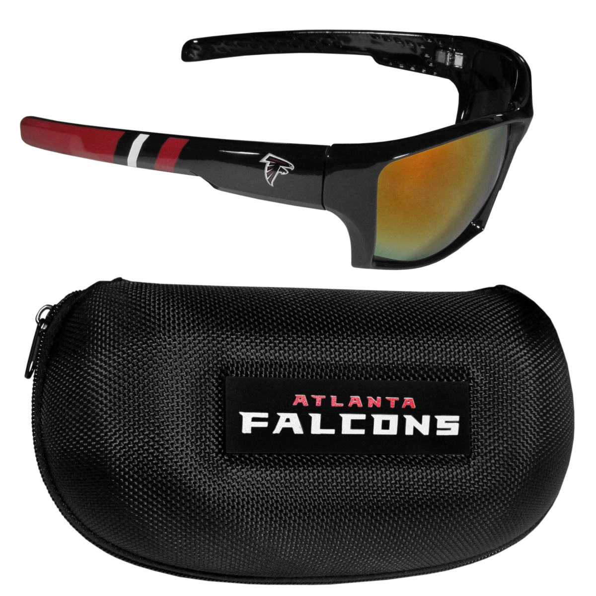 Siskiyou Sports FESG070CP Unisex NFL Atlanta Falcons Edge Wrap Sunglass & Case Set