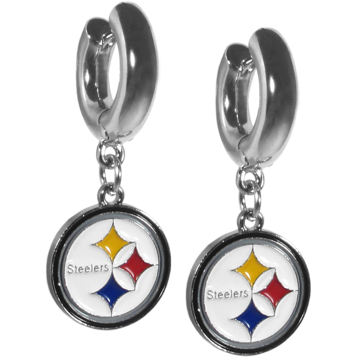 Picture of Siskiyou Sports FHUG160 Female NFL Pittsburgh Steelers Huggie Hoop Earrings