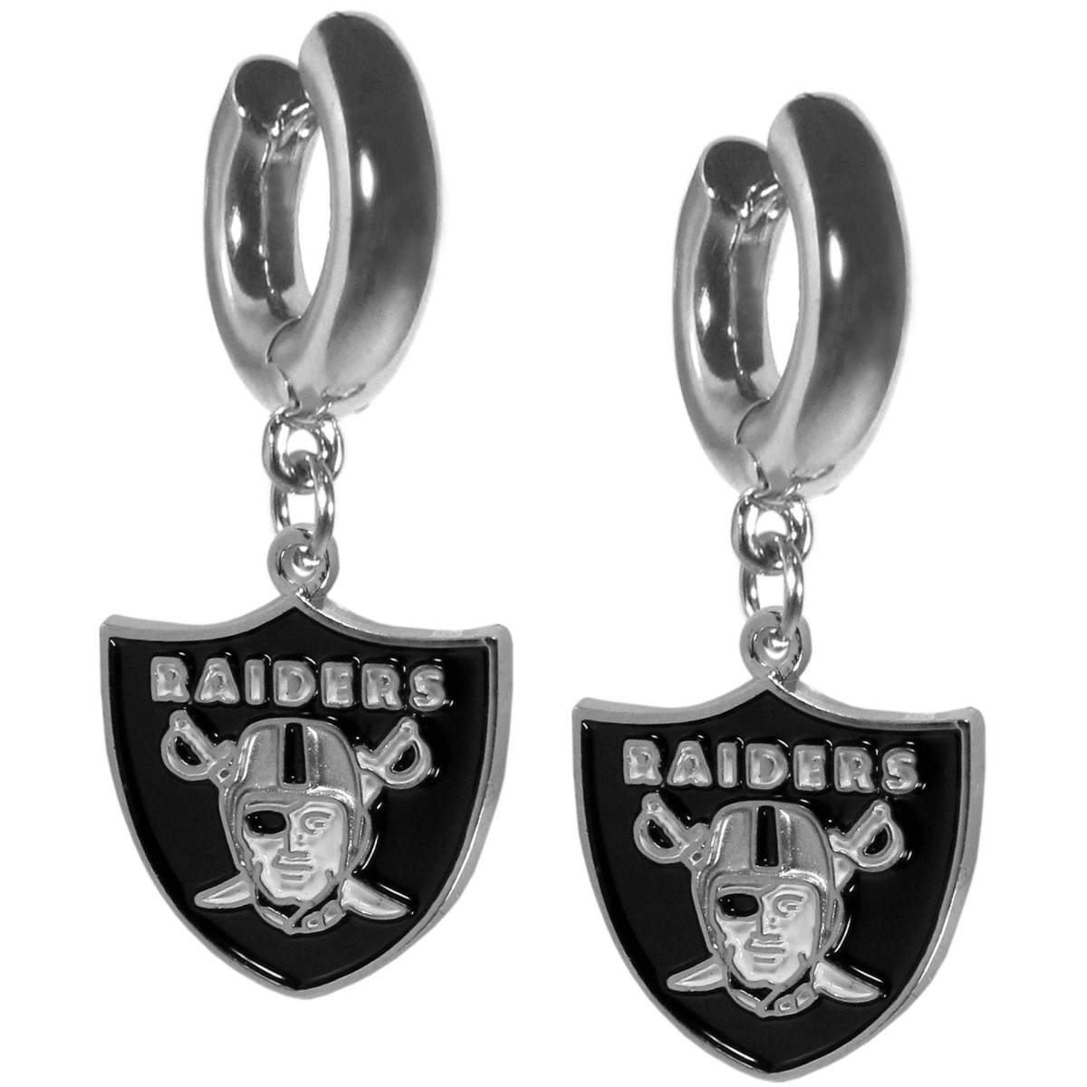 Picture of Siskiyou Sports FHUG125 Female NFL Las Vegas Raiders Huggie Hoop Earrings