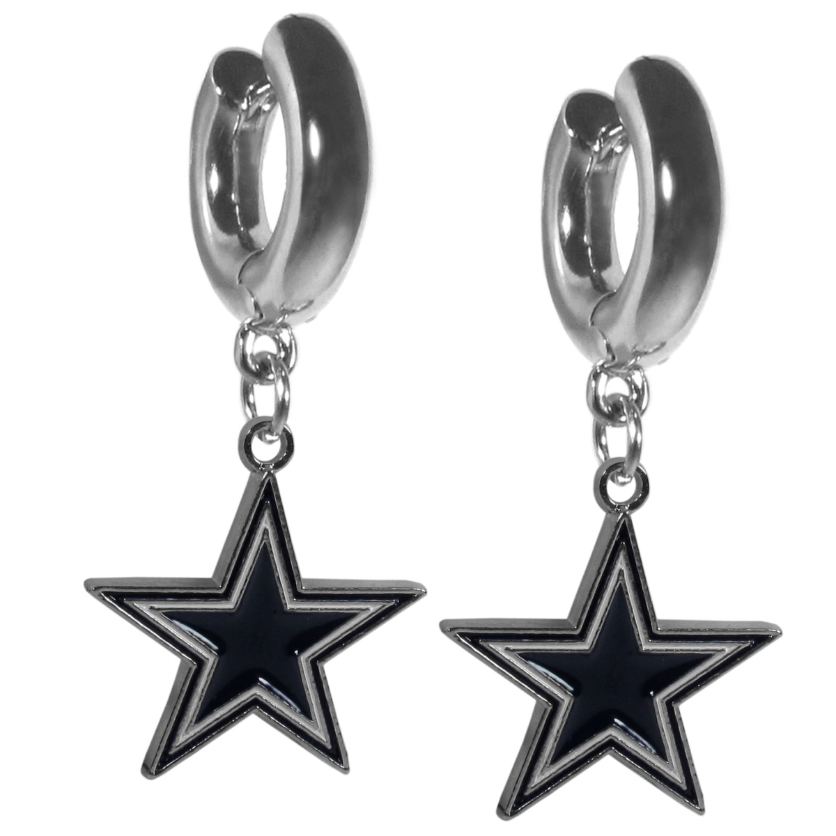 Picture of Siskiyou Sports FHUG055 Female NFL Dallas Cowboys Huggie Hoop Earrings