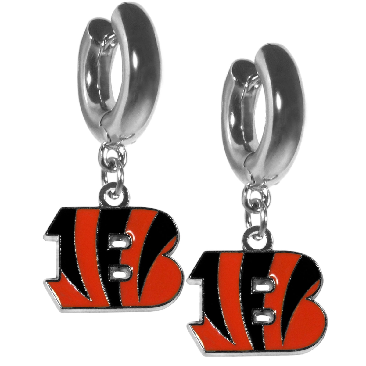 Picture of Siskiyou Sports FHUG010 Female NFL Cincinnati Bengals Huggie Hoop Earrings