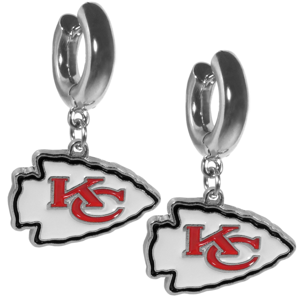 Picture of Siskiyou Sports FHUG045 Female NFL Kansas City Chiefs Huggie Hoop Earrings
