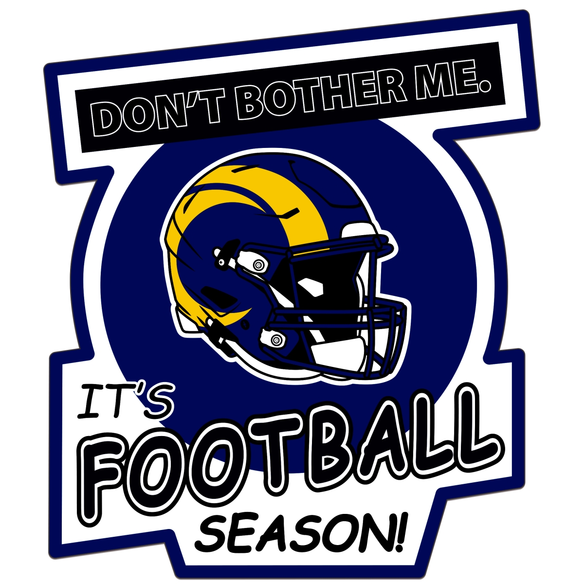 Siskiyou Sports FDBD130 Unisex NFL Los Angeles Rams Do Not Bother Me Auto Decal