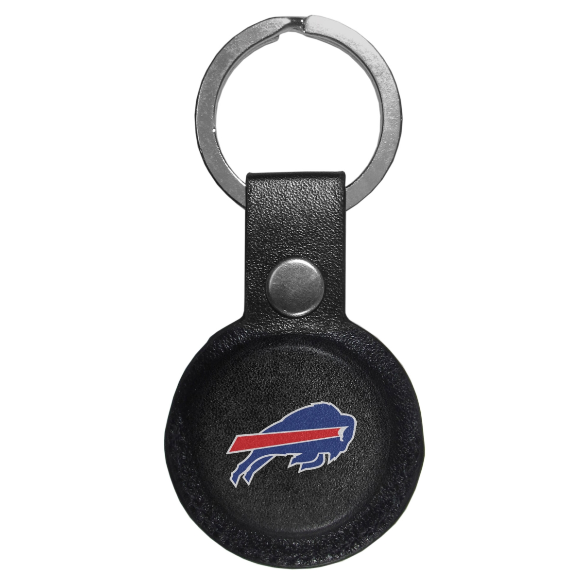Siskiyou Sports FAKC015 Unisex NFL Buffalo Bills AirTag Compatible Leather Key Chain - One Size