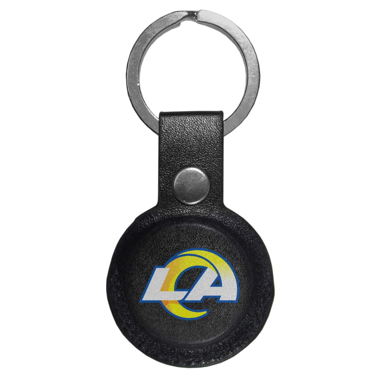 Siskiyou Sports FAKC130 Unisex NFL Los Angeles Rams AirTag Compatible Leather Key Chain - One Size