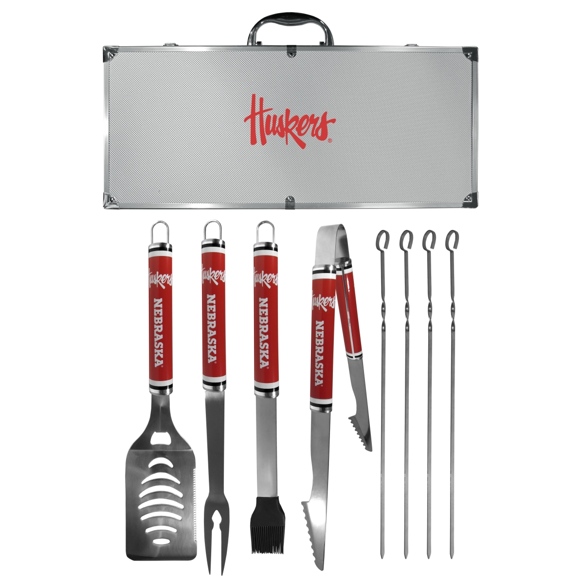 Siskiyou Sports C8LS3 Nebraska Cornhuskers 8 Piece Logo BBQ Set