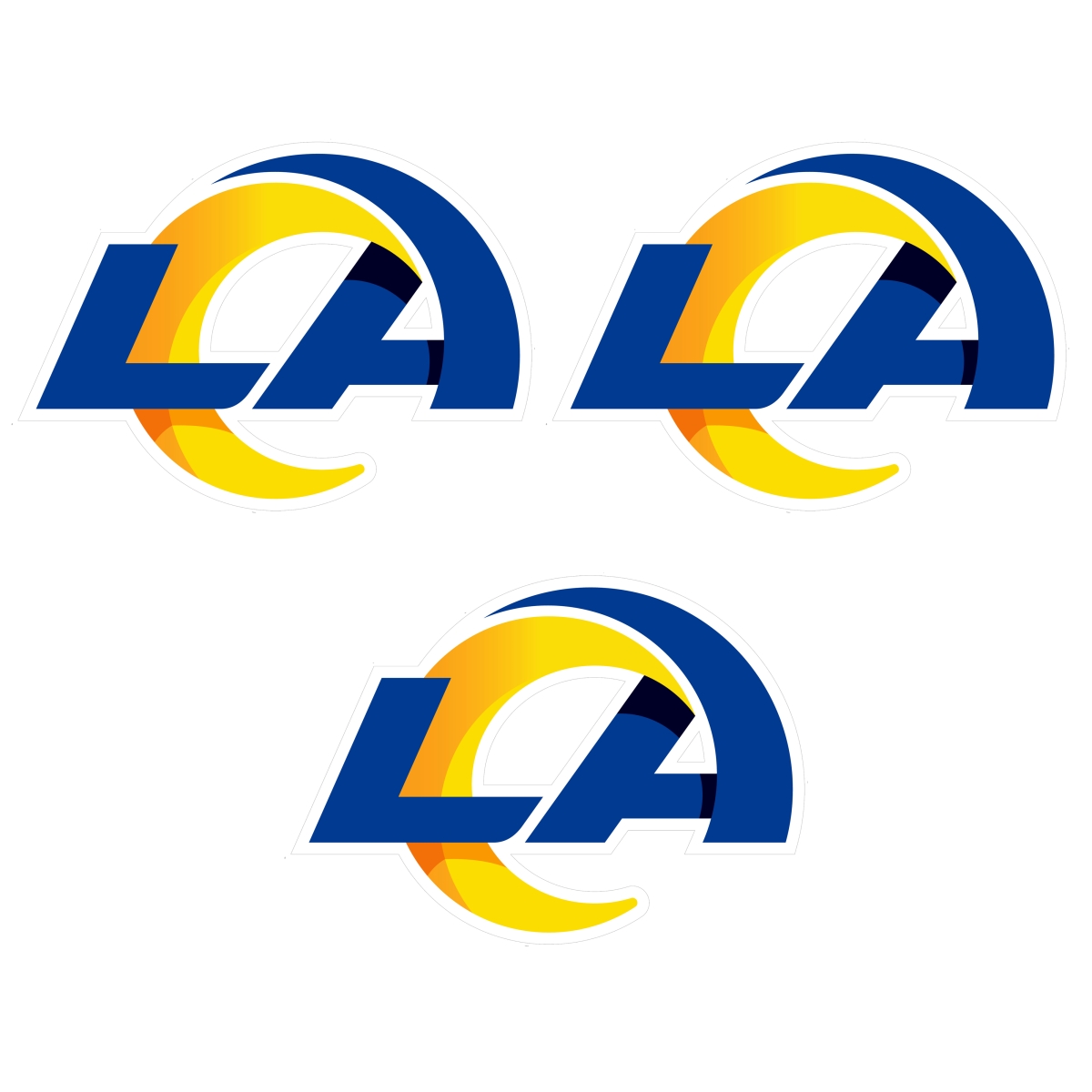 Siskiyou Sports F3LD130 Los Angeles Rams Auto Decal - Pack of 3