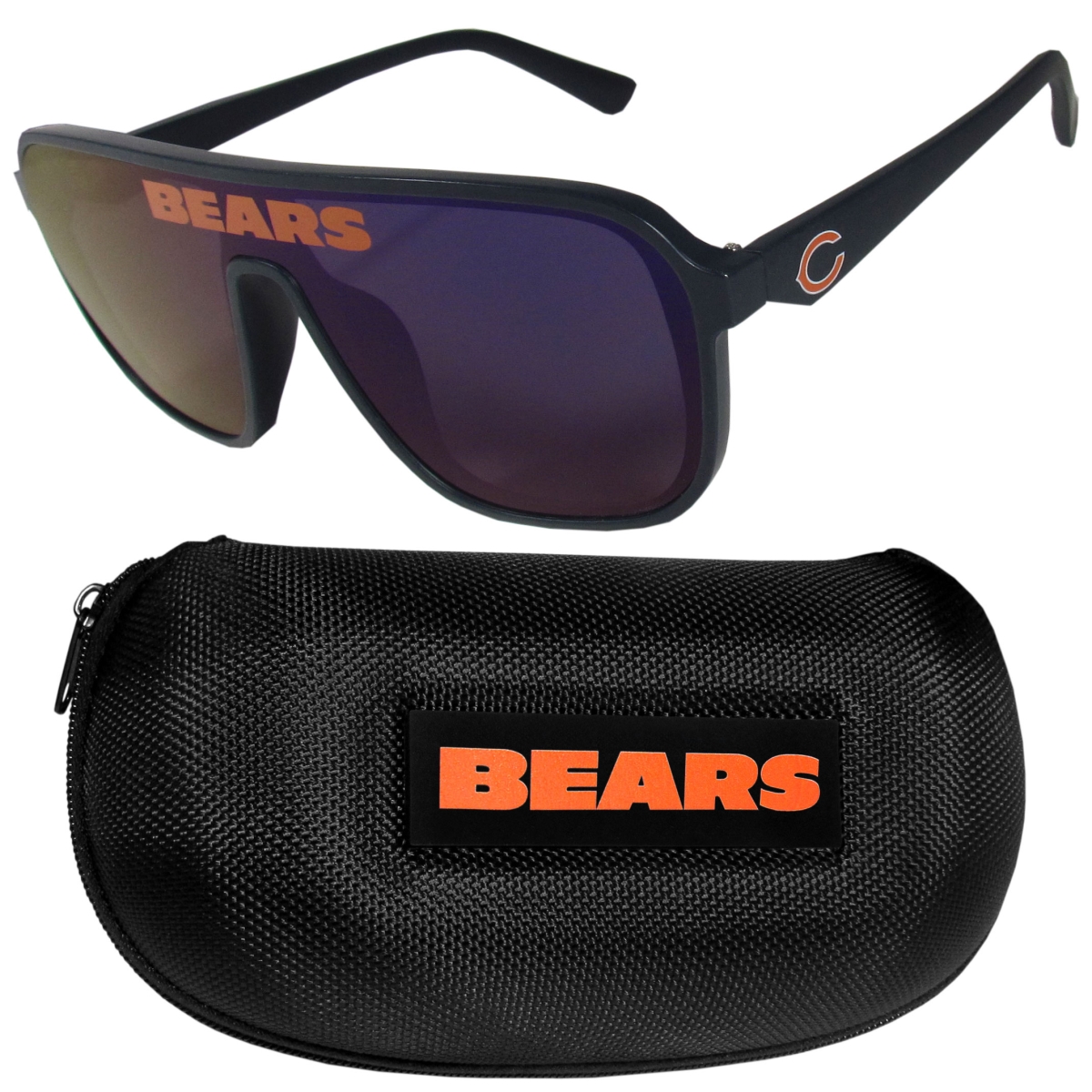 Siskiyou Sports FPAV005CP Chicago Bears Shield Sunglasses with Case