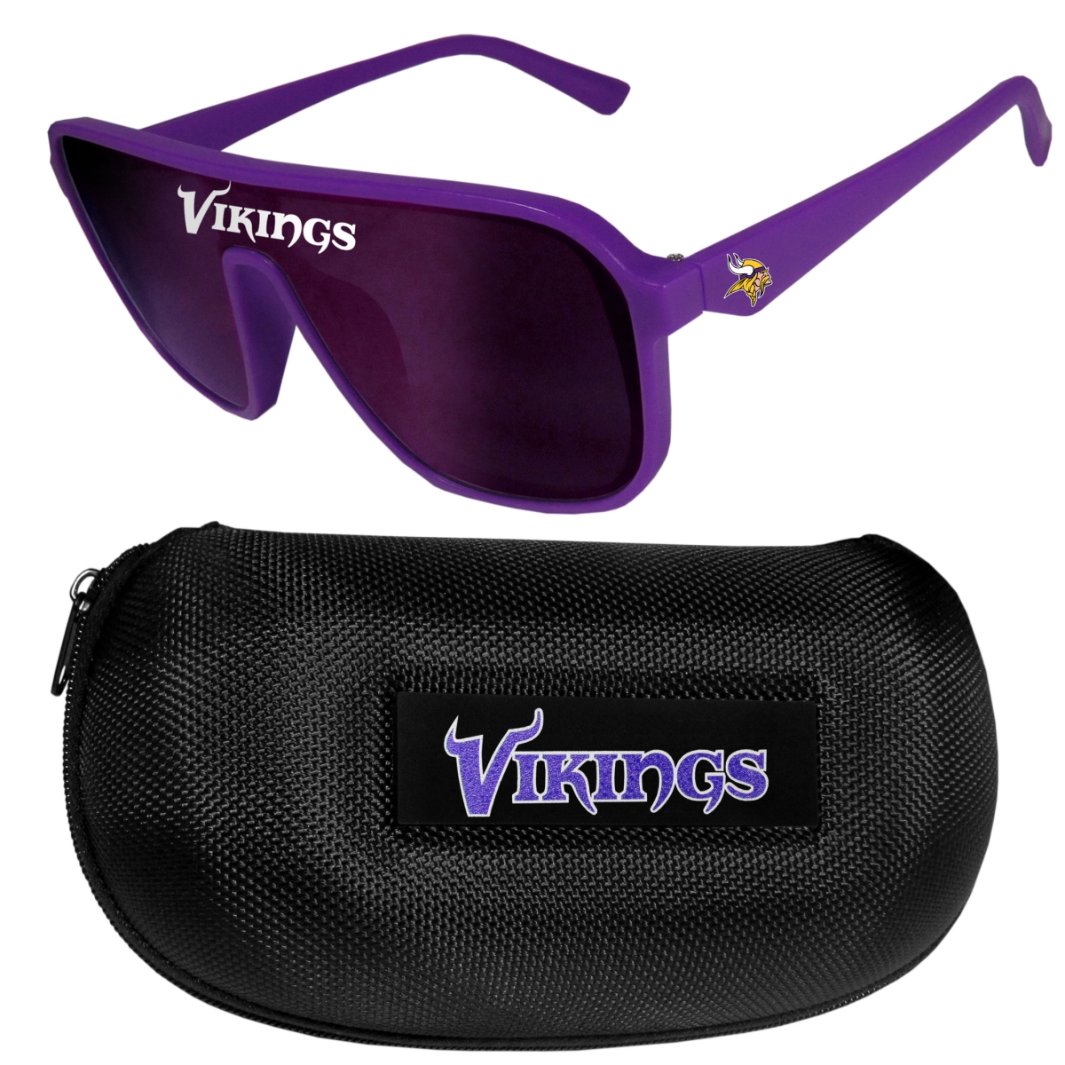 Siskiyou Sports FPAV165CP Minnesota Vikings Shield Sunglasses with Case