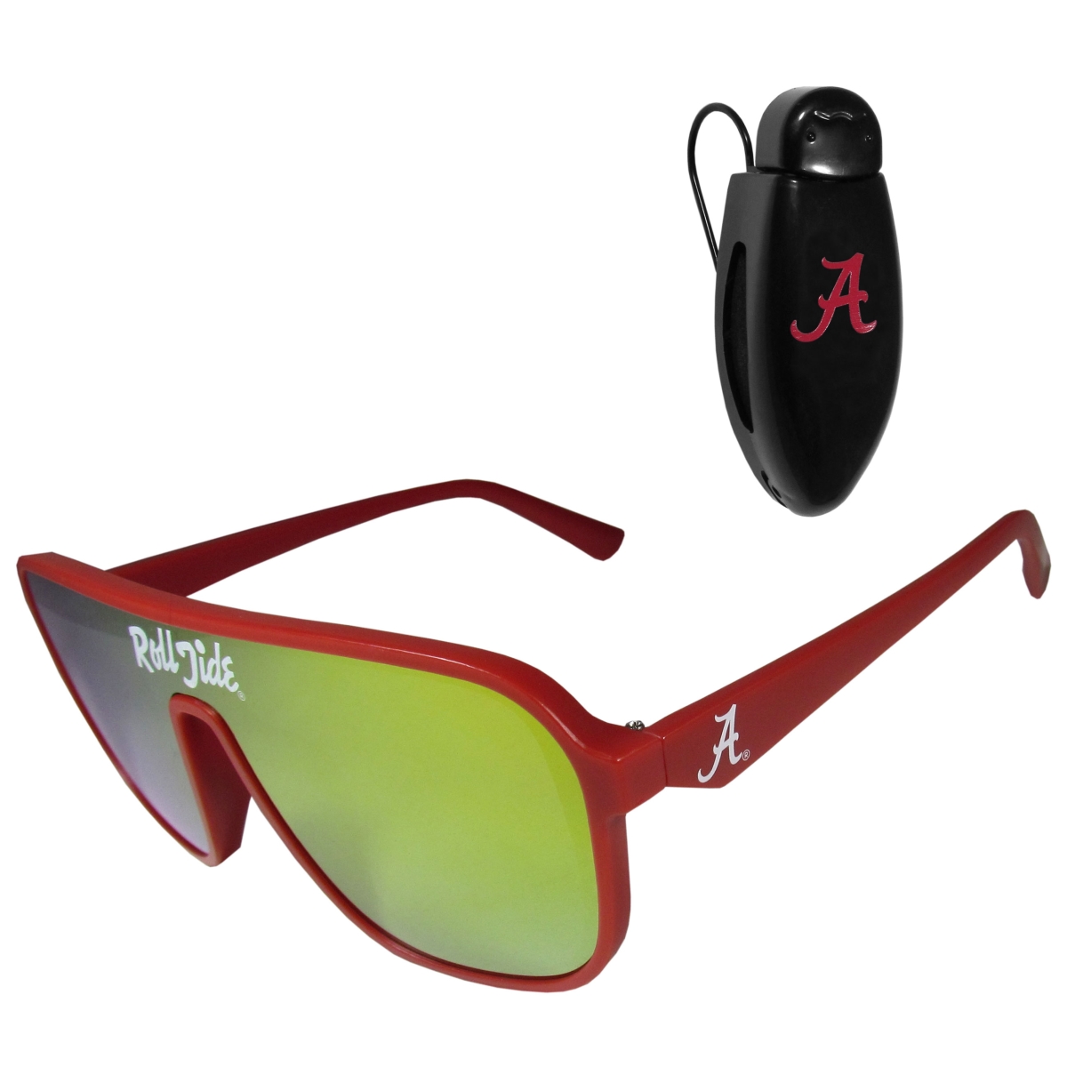 Siskiyou Sports CPAV13VC Alabama Crimson Tide Shield Sunglasses with Visor Clip