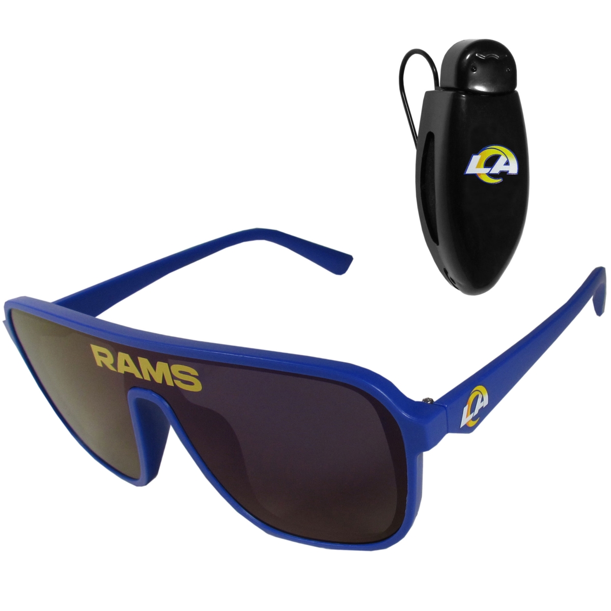 Siskiyou Sports FPAV130VC Los Angeles Rams Shield Sunglasses with Visor Clip