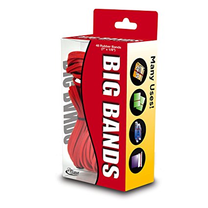 Picture of Alliance Rubber 699 7 x 0.25 in. Big Bands Oversized Rubber Bands - Red&#44; 48 per Pack