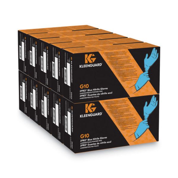 Kimberly Clark KCC54423 G10 2Pro Nitrile Disposable Glove - Blue - 6 mil - Large - Pack of 100 -  Kimberly-Clark Professional