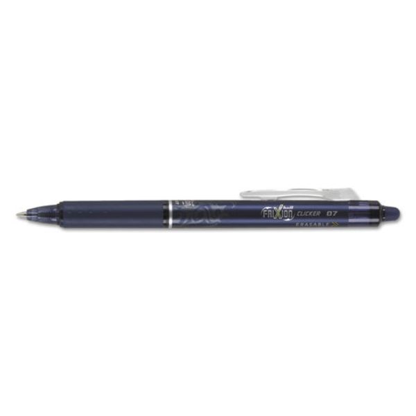 Frixion Clicker Erasable Gel Pen, Retractable - Fine 0.7 mm, Navy Ink & Navy Barrel