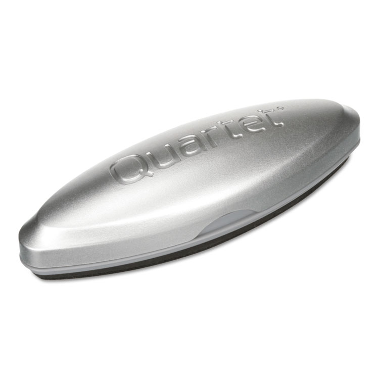 Quartet Premium Magnetic 3-in-1 Glass Board Eraser - Silver