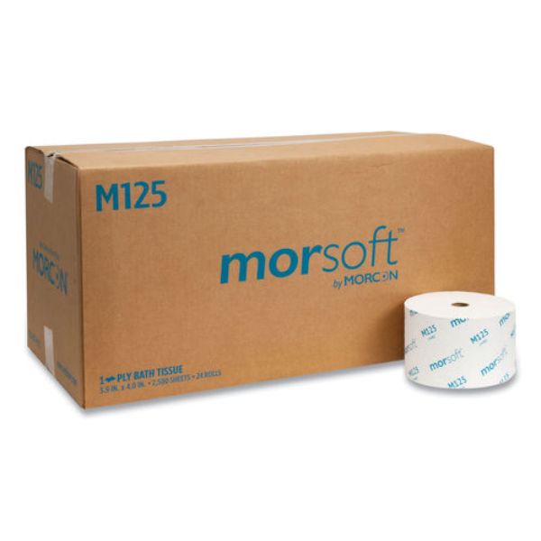 MORM125 Small Core Bath Tissue - Septic Safe - 1-Ply - White