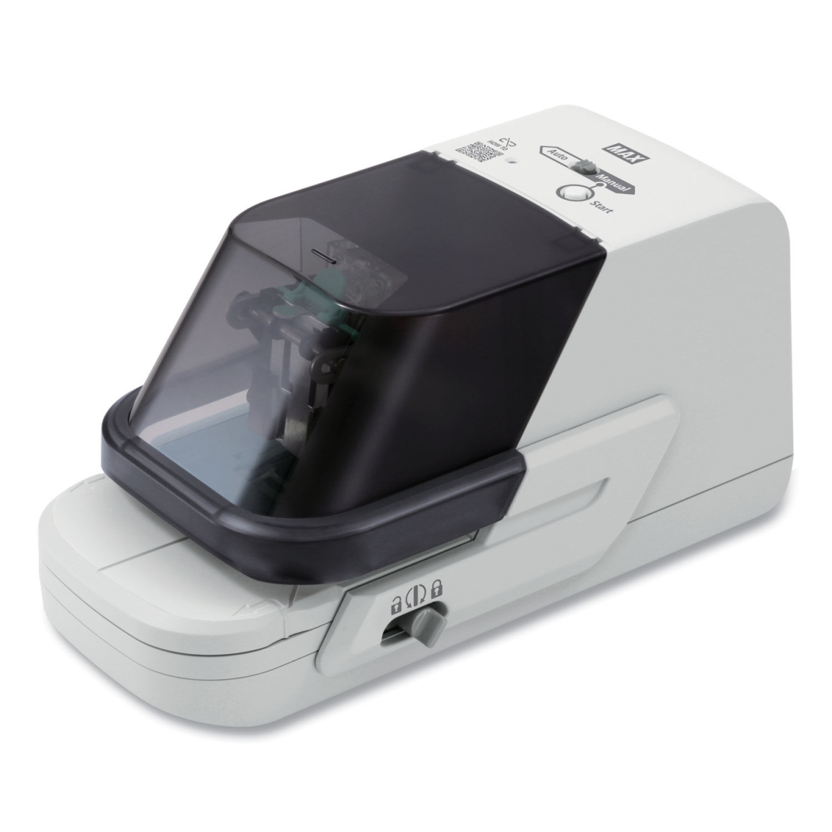 Electric Flat Clinch Heavy Duty Stapler, 70 Sheet Capacity - Gray