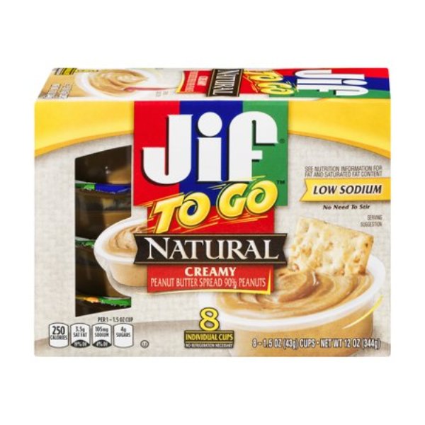 Picture of J M Smucker SMUSMU24307 12 oz Jif to Go Natural Peanut Butter