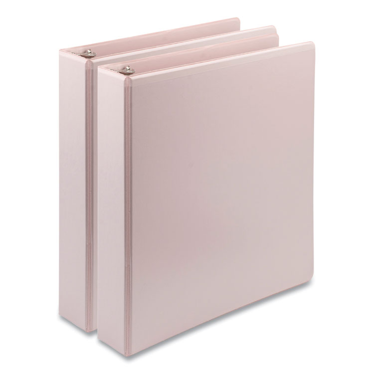 1.5 in. Earths Choice Polypropylene Plant-Based BOHO D-Ring View Binders, Rose - Pack of 2