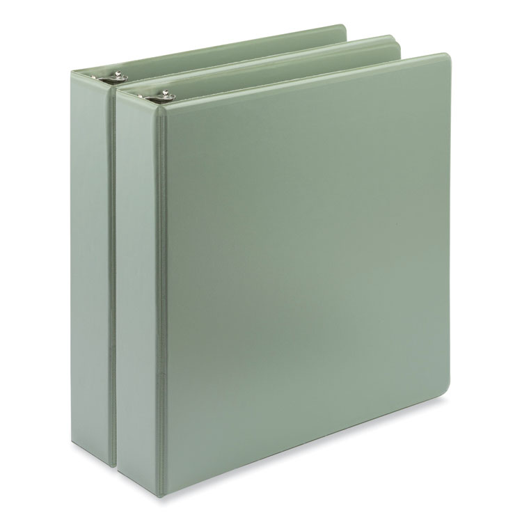 1.5 in. Earths Choice Polypropylene Plant Based BOHO D-Ring View Binders, Sage - Pack of 2