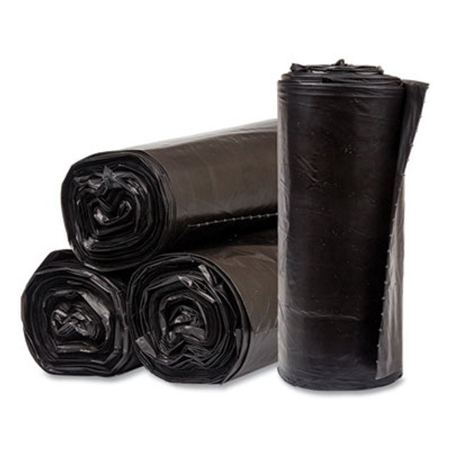 Picture of Pitt Plastics PITPCRL3858SHK 38 x 58 in. 1.35 Mil Bottom to Prevent Leakage & Add Strength to the Can Liner Bag&#44; Black