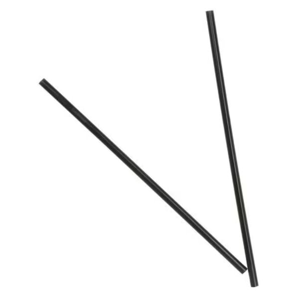 Picture of Dixie DXES8BLK 8 in. Unwrapped Slim Plastic Straw&#44; Black - 500 per Pack