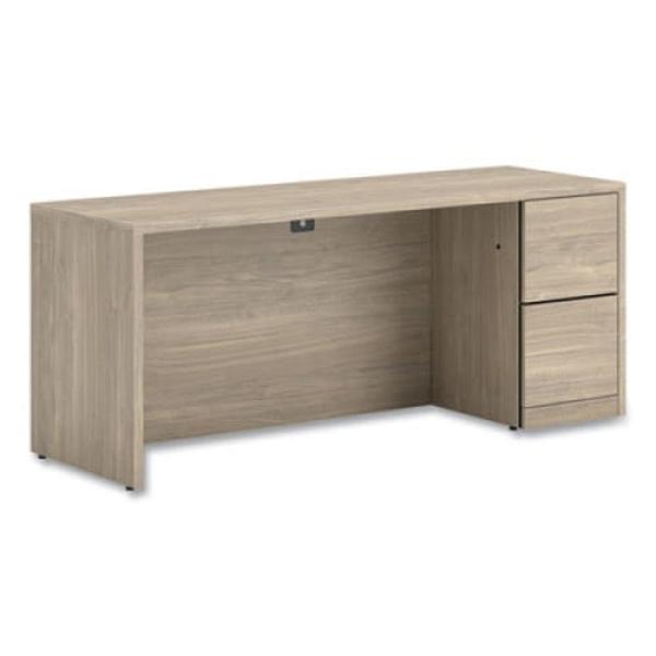 Picture of Hon HON105903RLKI1 72 x 24 x 29.5 in. 10500 Series Full-Height Right Pedestal Credenza&#44; Kingswood Walnut