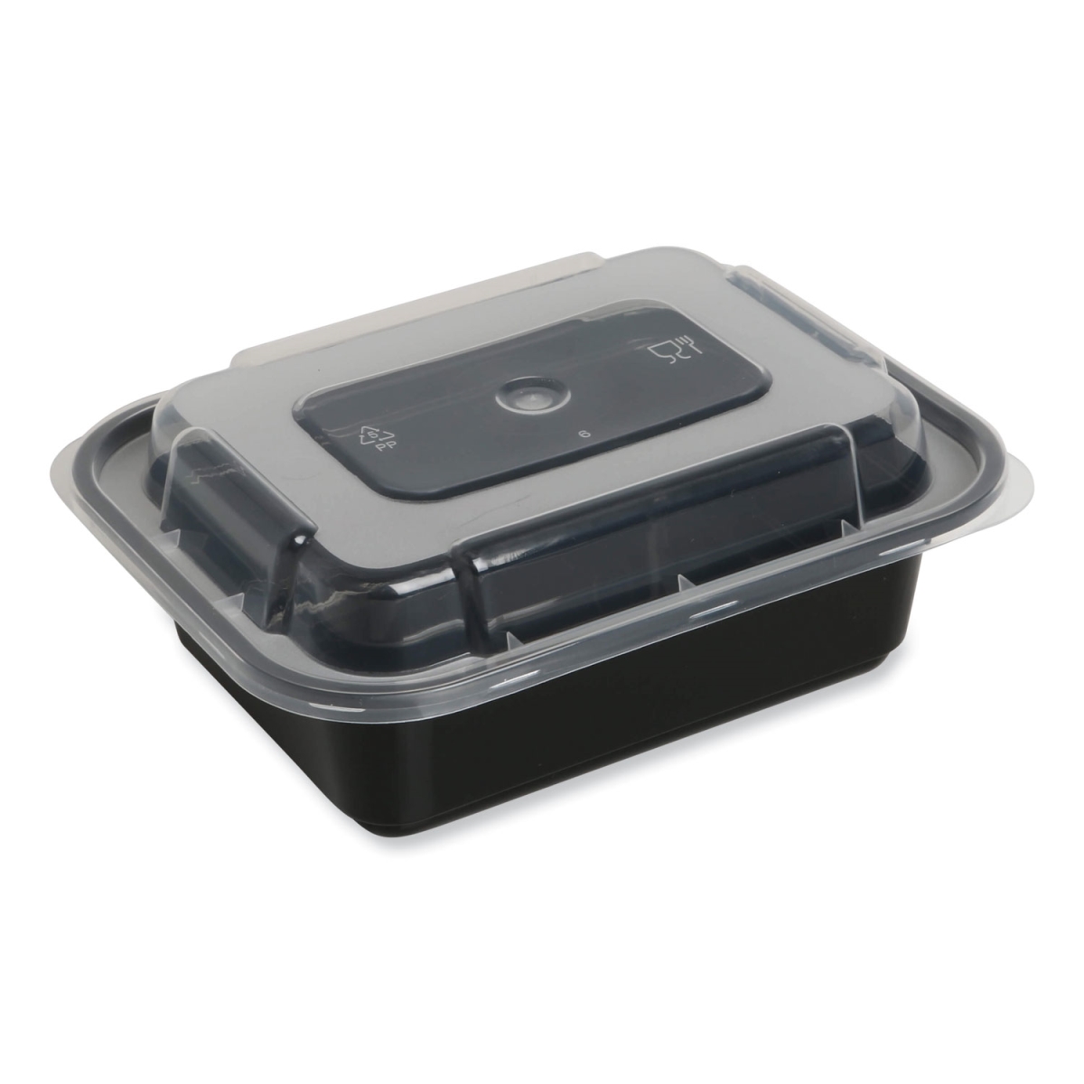 Picture of Gen GENTORECT12 12 oz Takeout Food Container with Lid, Black & Clear - 150 Count