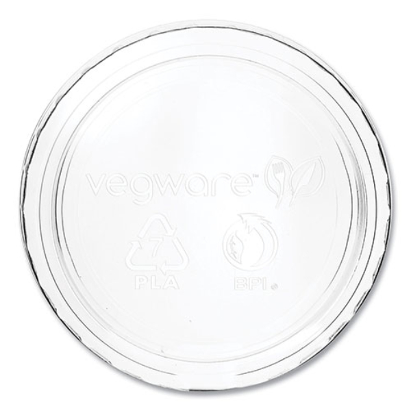 Picture of Vegware VEGCF736 Plant-Based Compostable Plastic Portion Pot Lid - Pack of 2000