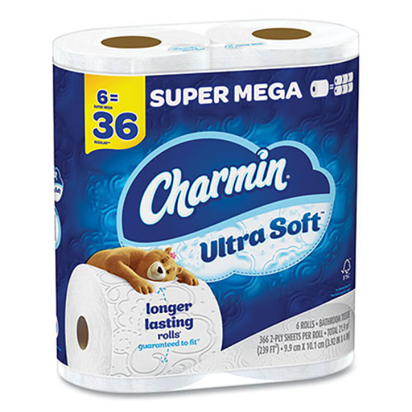 Picture of Charmin PGC08473 5 in. 2-Ply Septic-safe Ultra Soft Bathroom Tissue&#44; White - Pack of 18