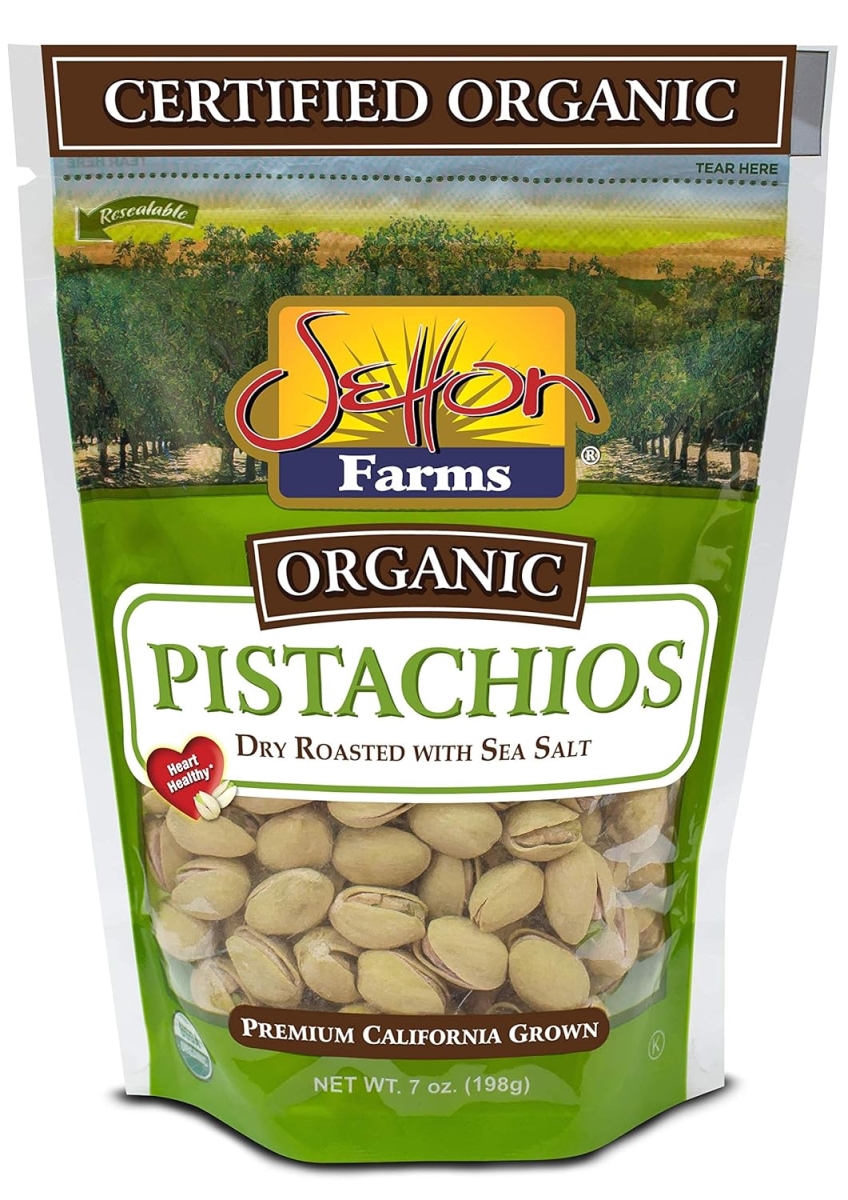Picture of Heritage SEF5182 7 oz Dry Roasted with Sea Salt Organic Pistachios&#44; Pack of 12