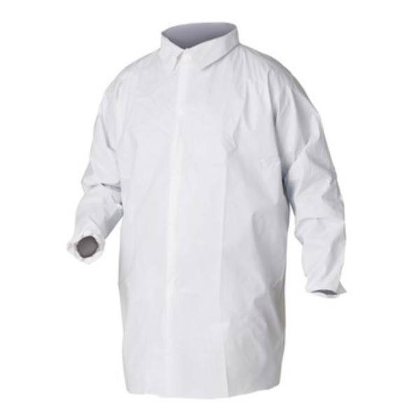 Picture of Kimberly-Clark KCC35620 Kleenguard A20 Microforce Cleanroom Lab Coat&#44; White - Large