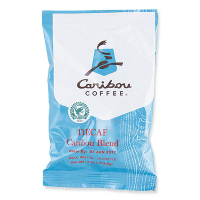 Picture of Caribou Coffee CCF008715 2.5 oz Decaf Blend Coffee Fractional - Case of 18